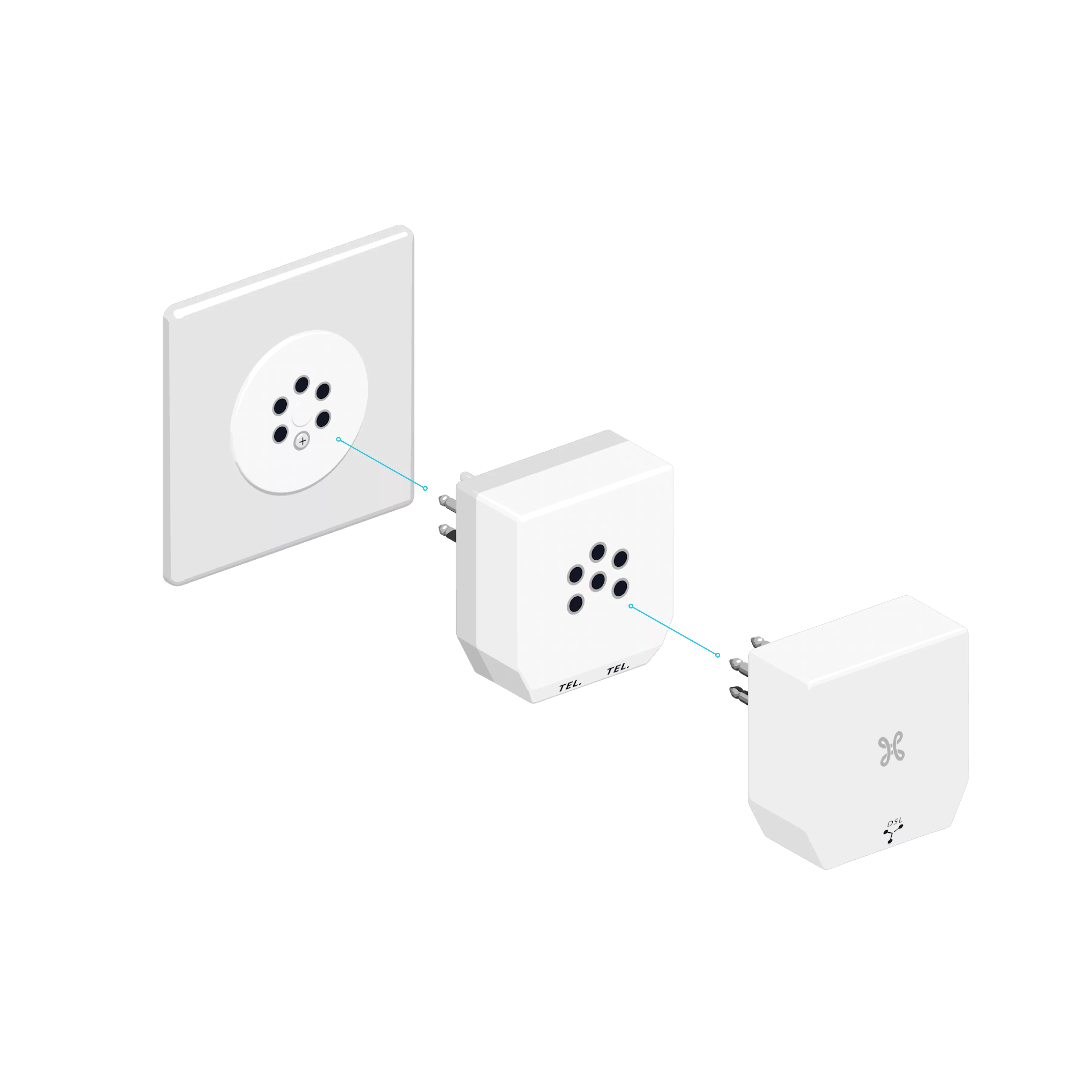 Vdsl2 filter adapter 5poles