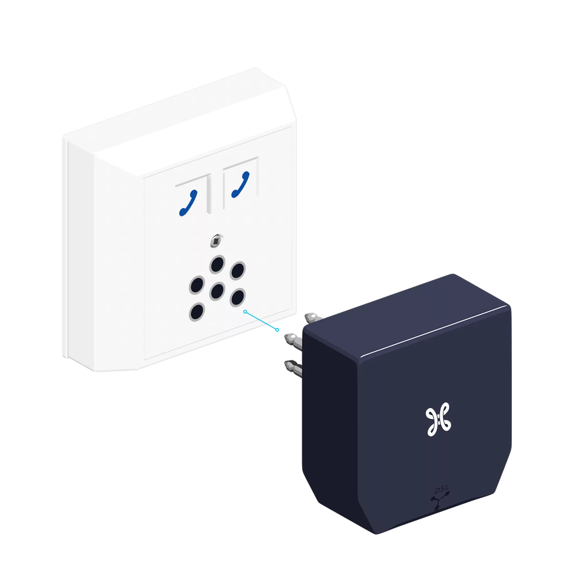 B box3vplus VDSL2 connect step2 0 Black